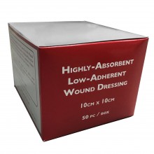 Highly Absorbent Low Adherent Wound Dressing 10cm x 10cm