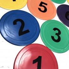 10 x Anti-Slip Floor Markers (Round with Numbers) 