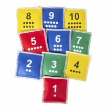 Number Square Bean Bags (Set of 10)